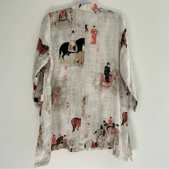 Soft Surroundings Song Dynasty Button Front Tunic Cardigan Size Large - Picture 2 of 11